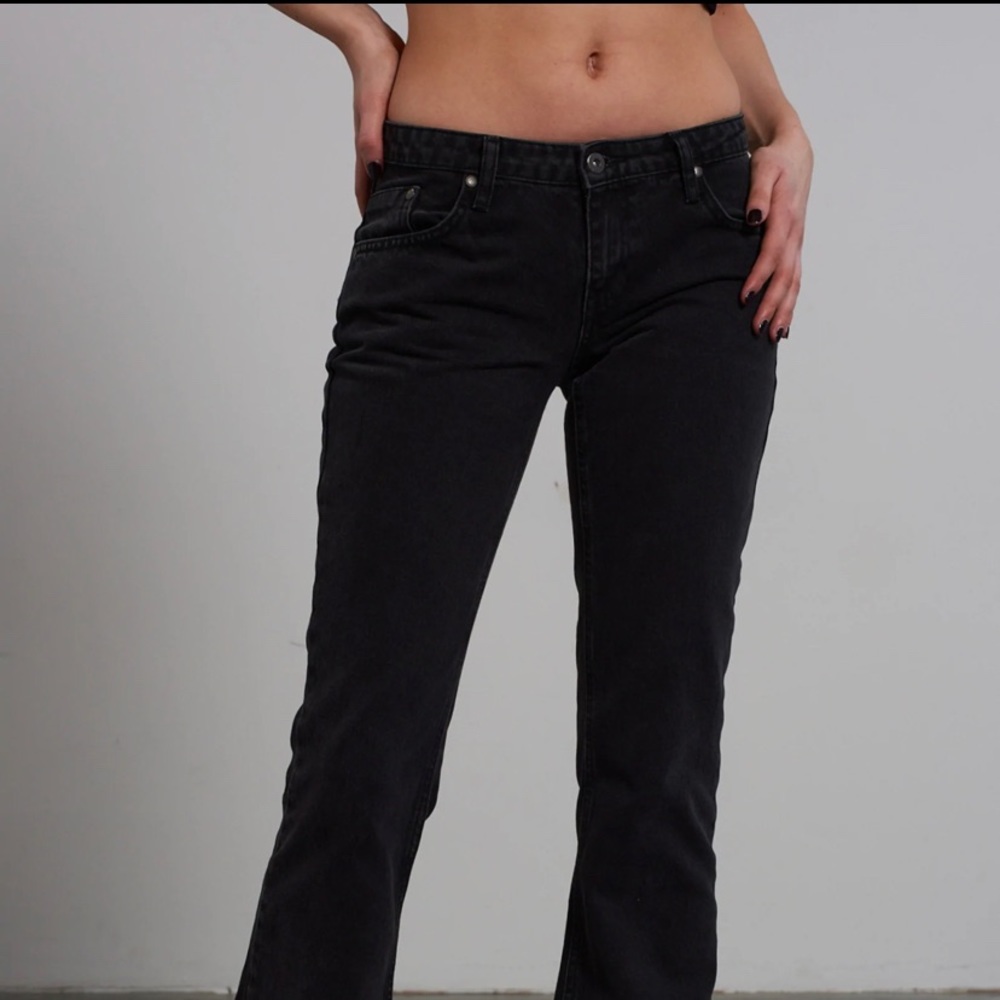 Brand New With Tags Low Rise Black/Charcoal/Dark Grey Bootcut/Flare Jeans